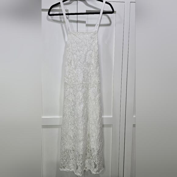 💍Lulus Wishful Wanderings White Lace Bodycon Midi Dress - Size XL🤍 - Picture 12 of 15